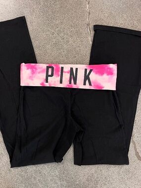 PINK Y2K Fold Over TieDye Yoga Pants Sz L
